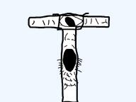 glasses letter nose one_eye open_mouth stubble t_(letter) variant:taujak // 912x684 // 9.8KB