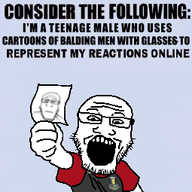 glasses nose paper self_insertfags_this_is_your_mindset stubble subvariant:neutralplier teeth text variant:markiplier_soyjak // 255x255 // 42.7KB