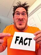 closed_mouth clothes fact finger glasses hair hand irl markiplier neutral sign stubble subvariant:neutralplier tshirt variant:markiplier_soyjak // 676x913 // 757.6KB