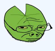 closed_mouth glasses lily_pad plant plants_vs_zombies series:objakt soyjak stubble variant:upsidedownjak video_game yellow_sclera // 630x587 // 67.4KB