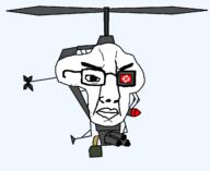 bald cyborg flying helicopter minigun propeller red_eye rocket swastika turret variant:chudjak // 1281x1045 // 23.1KB