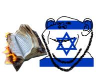 burning fire flag:israel israel israeli meta:tagme quran star_of_david variant:impish_soyak_ears // 1060x800 // 382.6KB