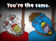 2soyjaks ack antenna beak hanging meta:tagme noose reddit redditard snoo text tongue twittard twitter variant:bernd you're_the_same zoomer zoomer_hair // 662x488 // 332.5KB