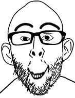 bald beard glasses grin series:fusionjaks smile stubble subvariant:wholesome_soyjak variant:gapejak variant:nojak wholesome // 374x491 // 23.8KB