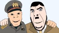 adolf_hitler benito_mussolini clothes fascism friendship military_cap military_uniform moustache nazi_germany nazism no_more_brother_wars suit variant:cobson variant:feraljak // 1920x1080 // 70.1KB