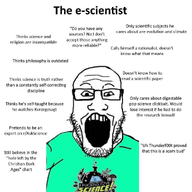 clothes e-scientist glasses i_fucking_love_science i_love kurzgesagt oomer open_mouth palindrome_get r_askscience science soyjak stubble text thunderf00t variant:markiplier_soyjak wordswordswords // 1000x1000 // 562.7KB