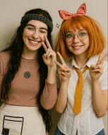 avengers beanie blush brown_shirt cute cute_girl girl glasses hair meta:ai_generated mymy_(ongezellig) nentendo_switch ongezellig realistic soy soylent soylent_(cacao) variant:soytan video_game videogame videogames woman // 1270x1591 // 1.3MB