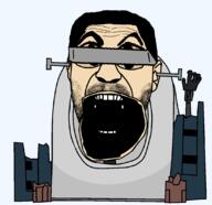 angry blind blindfold full_body hair hand nails open_mouth screaming skibidi skibidi_toilet skibidi_urinal soyjak stubble urinal variant:cirrus white_skin // 1094x1060 // 37.3KB