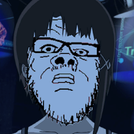 anime brown_hair closed_mouth clothes cyberpunk ear female glasses hair iwakura_lain mustache serial_experiments_lain soyjak stubble technology text variant:a24_slowburn_soyjak // 1437x840 // 302.3KB