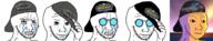 activision_blizzard bloodshot_eyes cap closed_mouth clothes comic crying crying_wojak ffxiv final_fantasy final_fantasy_xiv glasses hand hat meme soyjak stubble variant:soyak variant:wojak video_game world_of_warcraft // 3138x598 // 1.1MB