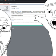 2soyjaks arm glasses hand open_mouth pointing screenshot soyjak soyjak_party soyjak_wiki variant:two_pointing_soyjaks wiki // 2192x1446 // 784.8KB