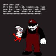 2soyjaks biting_lip blood bloodshot_eyes closed_mouth clothes creepy creepypasta crying dead ear fist friday_night_funkin' full_body glasses hair horror mario mario_85 ominous open_mouth soyjak stubble subvariant:chudjak_front swastika text tongue variant:chudjak variant:unknown video_game yellow_teeth // 3000x3000 // 332.3KB