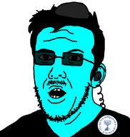 blue_skin ear earpiece eyebrows forehead_lines gill_koyim_(namefag) glasses glowing hair jews menorah meta:namefags mossad open_mouth stubble sunglasses teeth tinted_glasses trend:glowie variant:scientolojak // 626x662 // 33.6KB
