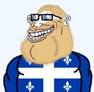 aryan beard blue_eyes canada cleft_chin clothes ear flag:quebec lips nipple open_mouth smile stubble subvariant:canaryan subvariant:canuckmutt subvariant:impish_amerimutt teeth tshirt variant:impish_soyak_ears variant:pajeetjak yellow_hair // 1571x1541 // 438.2KB