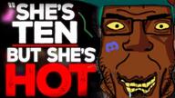 boyfriend_(friday_night_funkin') brown_skin cap clothes discord discord_logo_facial_mark fnf fnf_pedo green_hair hat pedophile pedophilia saliva smirk stink stink_lines thumbnail variant:chudjak variant:markiplier_soyjak yellow_sclera yellow_teeth // 1920x1077 // 130.7KB