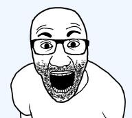 artist:sisa9000 gape glasses looking_at_you open_mouth series:remastered_soyjaks shocked stubble teeth template transparent_background variant:el_perro_rabioso // 900x800 // 48.6KB