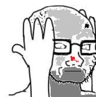 arm blood finna glasses grey_skin hand hands_up scared soyjak stubble variant:soyak // 237x239 // 35.9KB