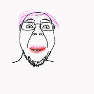 animated arm black_lives_matter glasses gore gun hair hand mustache open_mouth pink_hair smile soyjak stubble tranny variant:bernd // 480x360 // 500.9KB