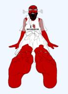 angry balding beard clothes foot foot_fetish fume glasses hair heart i_love open_mouth red_skin science skirt soyjak subvariant:science_lover text underpants variant:markiplier_soyjak yuzugin // 1896x2612 // 207.1KB