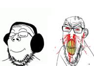 angry blood bloodshot_eyes calm ear glasses headphones smile stubble subvariant:wholesome_soyjak teeth undisturbed variant:feraljak variant:gapejak vein // 1002x712 // 345.6KB