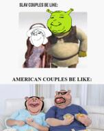 amerimutt angry couple fat glasses obese shrek slav slavic smile subvariant:gapejak_female subvariant:impish_amerimutt subvariant:massjak text united_states variant:gapejak variant:impish_soyak_ears variant:meximutt // 1080x1360 // 2.0MB