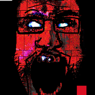 angry creepy glasses horror i_am_god open_mouth red_skin soyjak stubble variant:markiplier_soyjak white_eyes // 477x666 // 149.0KB