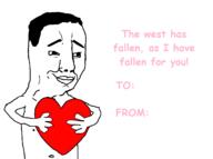 arm chud hair hand heart holding_heart holding_object love romantic smile soyjak the_west_has_fallen valentine variant:chudjak // 1368x1021 // 53.2KB