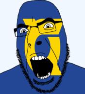 angry flag flag:tokushima glasses hair japan looking_to_the_left open_mouth soyjak stubble teeth thick_eyebrows todofuken tokushima transparent_background variant:cobson // 721x789 // 41.9KB