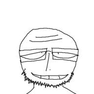 glasses looking_at_you open_mouth smile soyjak stubble teeth variant:unknown // 400x400 // 5.2KB