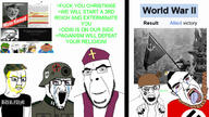 ack arm balls bbc christian_cross christian_identity christianity clothes crazed dream flag:nazi_germany glasses greentext hair hang hanged hanging hat helmet nazi_germany nazism odin pagan paganism painted_nails penis priest queen_of_spades text uniform variant:bernd variant:chudjak variant:cobson variant:feraljak variant:gapejak world_war_2 // 976x549 // 184.7KB