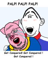 bloodshot_eyes blushing crying ear flag flag:ukraine glasses open_mouth pig rape russia russo_ukrainian_war soyjak stubble teeth ukraine variant:kuzjak variant:shotjak // 663x800 // 191.8KB