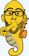 animal full_body glasses lips pursed_lips seahorse series:animaljaks soyjak stubble tail variant:nojak yellow_skin // 256x493 // 12.9KB
