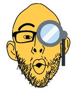 ear emoticon glasses monocle open_mouth soyjak stubble variant:nojak yellow yellow_skin // 431x523 // 20.8KB