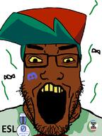 bug discord esl fly friday_night_funkin' map_(pedophile) open_mouth pedophile series:esl_pedo_league stink_lines subvariant:chudplier sweat_stain variant:chudjak variant:markiplier_soyjak yellow_sclera yellow_teeth // 600x800 // 35.6KB