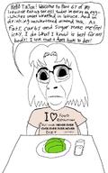 closed_mouth diet female food_restrictions glasses hair i_heart i_love i_would_never meta:not_oc milk omlet salad speech_bubble subvariant:hornyson subvariant:hydrocephason subvariant:science_lover table text tiktok variant:cobson variant:markiplier_soyjak woman wordswordswords // 800x1280 // 126.7KB