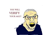 angry blood_from_eyes david_baszucki glasses grey_hair text variant:feraljak yellow_teeth // 938x676 // 68.9KB