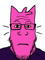 2_gay_cats animal cat pink_skin sam_(2_gay_cats) subvariant:neutralplier variant:markiplier_soyjak // 600x800 // 13.9KB