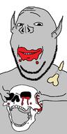 age_of_sigmar blood bone cannibalism eating flesh_eater_courts happy holding_object skull smile vampire variant:gapejak warhammer // 652x1310 // 53.5KB
