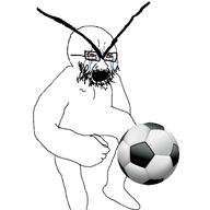 angry animated bloodshot_eyes crying dance full_body glasses looking_to_the_right open_mouth selfish_little_fuck soccer soccer_ball soyjak stubble v-shaped_eyebrows variant:cryboy_soyjak // 536x706 // 990.5KB