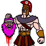 Spartan blood chud chudcel drawing flag:transgender_pride_flag holding_head muscular_male nazi_swastika sparta swastika tranny transgender_flag variant:chudjak // 1080x1080 // 119.9KB