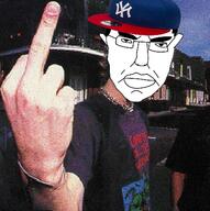 2000s chud grunge middle_finger nu_metal variant:chudjak wigger wigger_slam y2k // 442x444 // 95.9KB