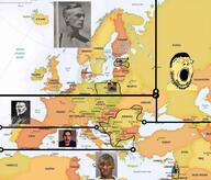 adolf_hitler aryan asian buck_teeth europe glasses hair happy_merchant map meta:tagme negro nordic_chad open_mouth soyjak stubble text turk variant:gapejak yellow_skin // 1111x951 // 118.6KB