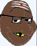 baby brown_skin closed_mouth deformed forehead_lined glasses grin hindu kike meta:tagme raised_eyebrow smug soyjak stubble subvariant:nathaniel variant:gapejak variant:smugjak // 664x816 // 183.0KB
