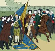 arm artist:kaminsxx brown_hair chud clothes crescent flag hair hand horse islam multiple_soyjaks poltava_oblast russia russian_empire smile soyjak star_(symbol) star_and_crescent sweden teeth variant:chudjak variant:feraljak variant:impish_soyak_ears // 3009x2792 // 2.1MB