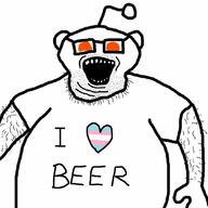 antenna arm beer fat glasses hand heart i_love open_mouth orange_eyes reddit snoo soyjak stubble text tranny variant:snoojak // 1080x1080 // 101.6KB