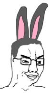 bugs_bunny cartoon closed_mouth glasses grey_hair hair rabbit rabbit_ears smile smirk smug soyjak variant:chudjak // 360x645 // 30.9KB