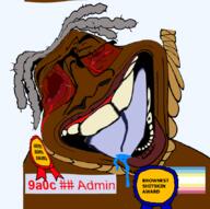 9a0c admin admin_6 admin_abuse african_american award big_lips black_skin blood blood_from_eyes cuck distorted flag:minor_attracted_person gray_hair hanging janny map_(pedophile) pedophile rope shitskin tinted_glasses transparent_background variant:bernd wide_nose // 855x849 // 636.0KB