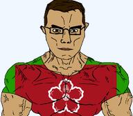 brown_eyes brown_hair brown_skin buff clothes flag:nu_nepal lips looking_at_you muscles nepal subvariant:muscular_chud transparent_background variant:chudjak vein // 1059x929 // 125.4KB