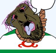 bloodshot_eyes brown_skin brown_troonjak crying flag flag:ingushetia open_mouth rope series:coonfags soyjak speech_bubble speech_bubble_empty suicide tongue trend:slopjak variant:bernd // 768x719 // 144.3KB