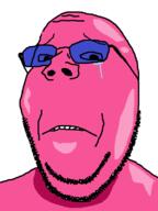 crying doll_(user) frown glasses pink_skin sad soyjak stubble subvariant:wholesome_soyjak variant:gapejak // 600x800 // 31.8KB